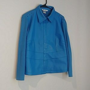 Nygard Blue Leather\Cloth Jacket M (10/12)
